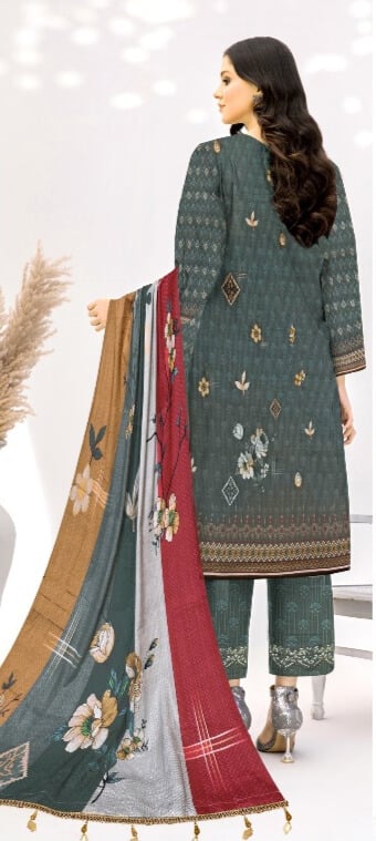 3 Piece - Embroidered & Printed Lawn Suit