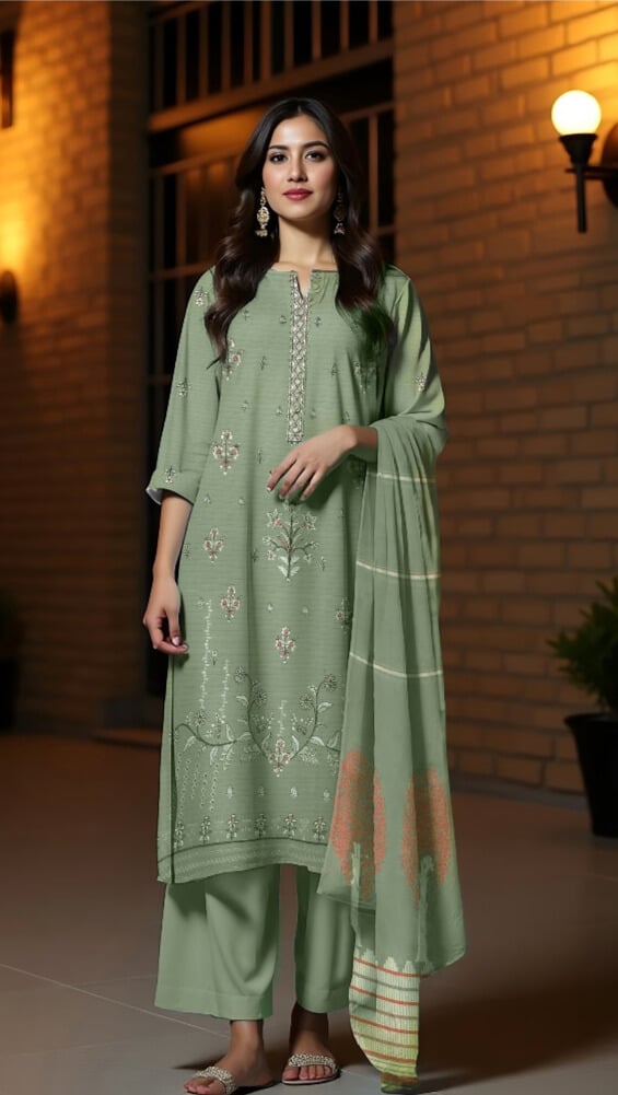 3 Piece - Embroidered Lawn Suit