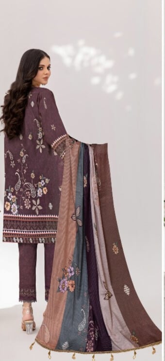 3 Piece - Embroidered & Printed Lawn Suit