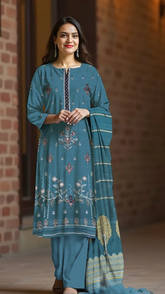 3 Piece - Embroidered Lawn Suit