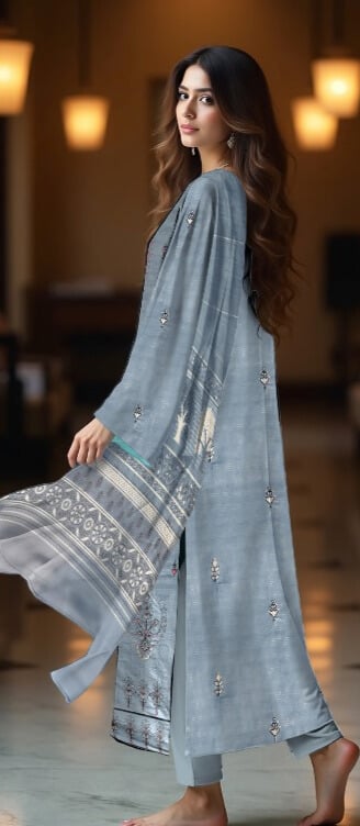 3 Piece - Embroidered Lawn Suit