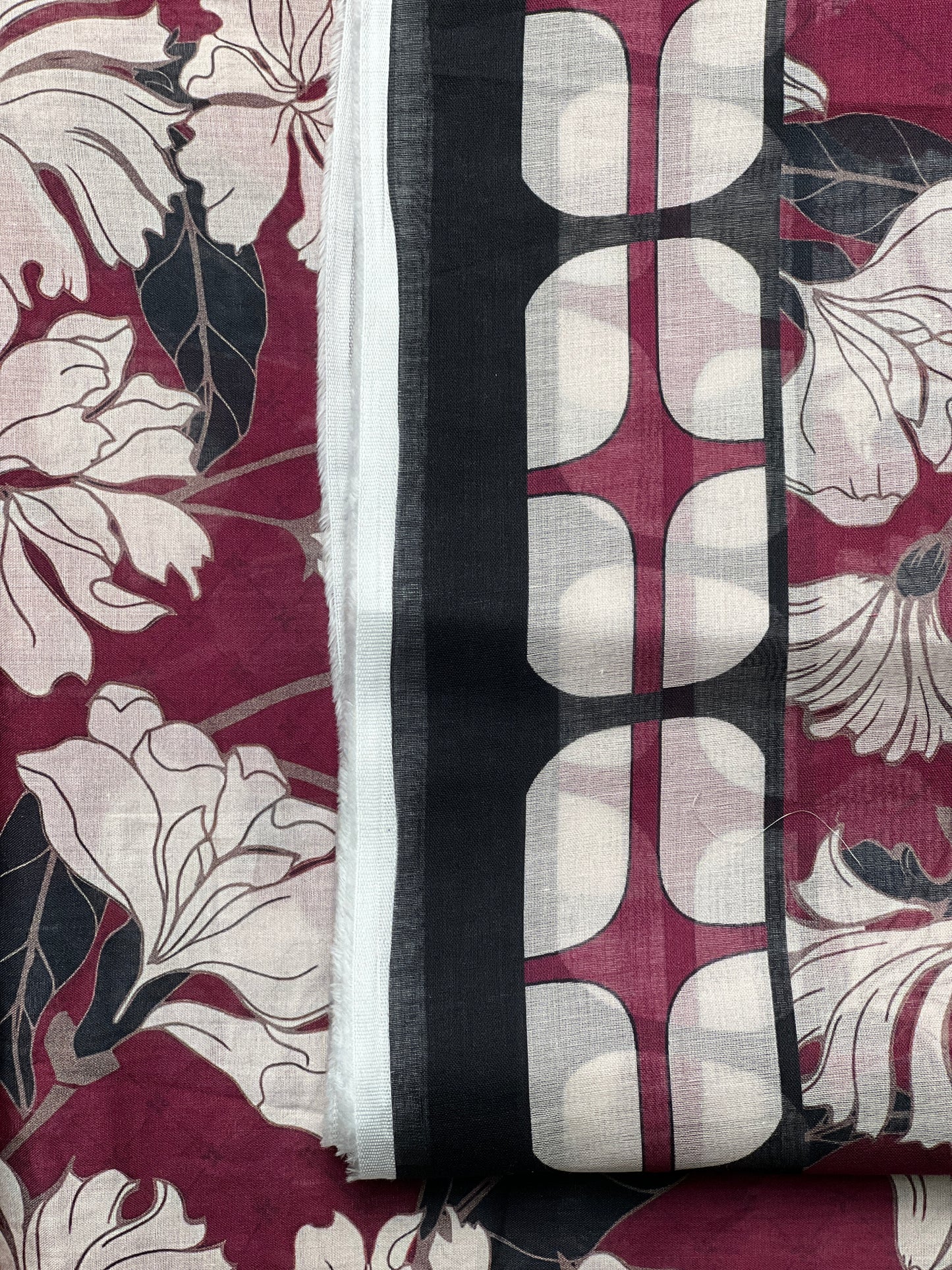 3 piece Printed Swiss lawn