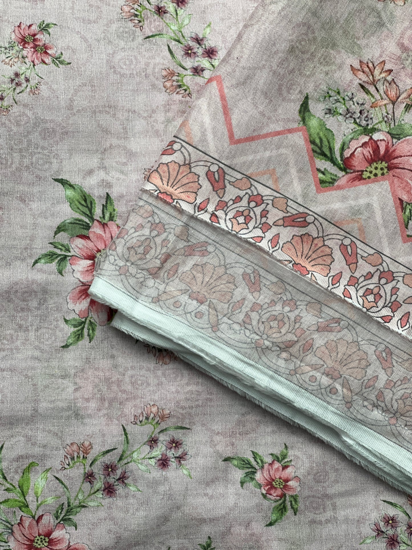 3 piece Printed Swiss lawn