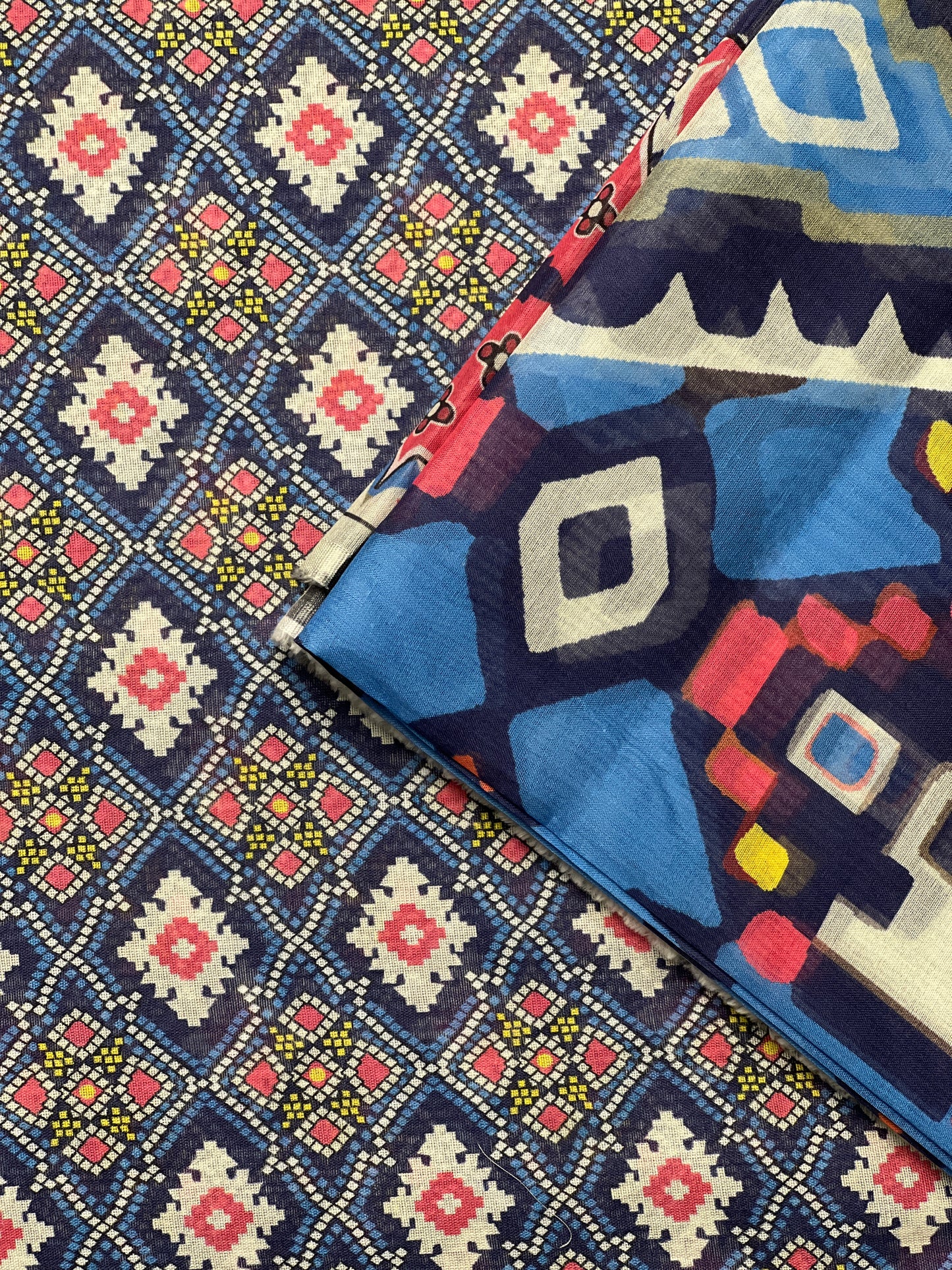 3 piece Printed Swiss lawn