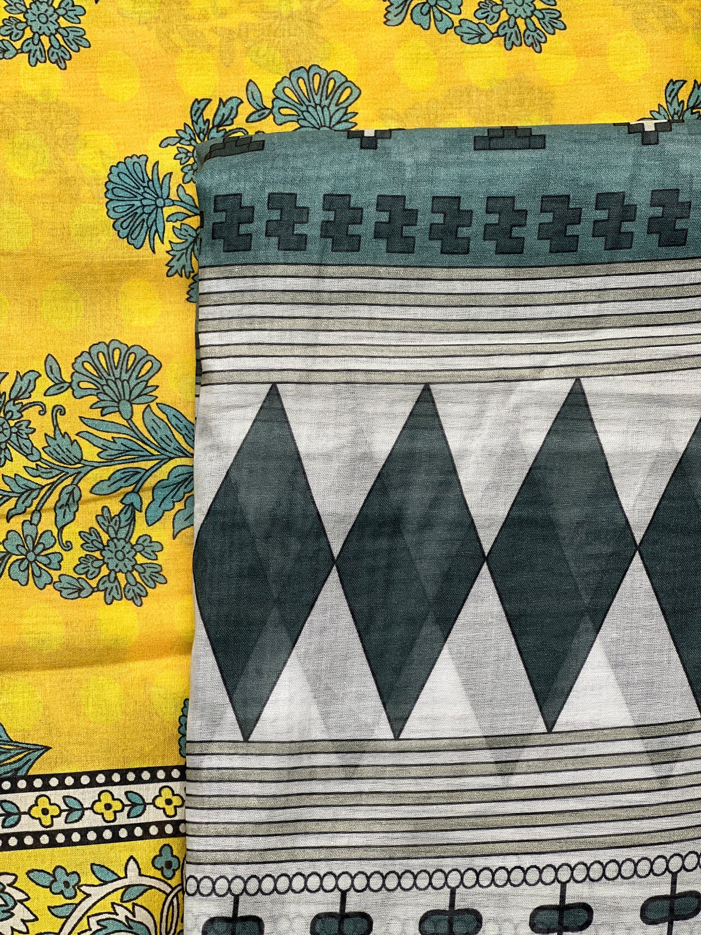 3 piece Printed Swiss lawn