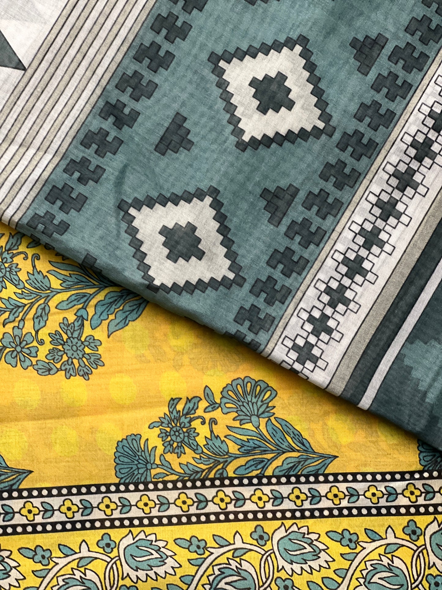 3 piece Printed Swiss lawn
