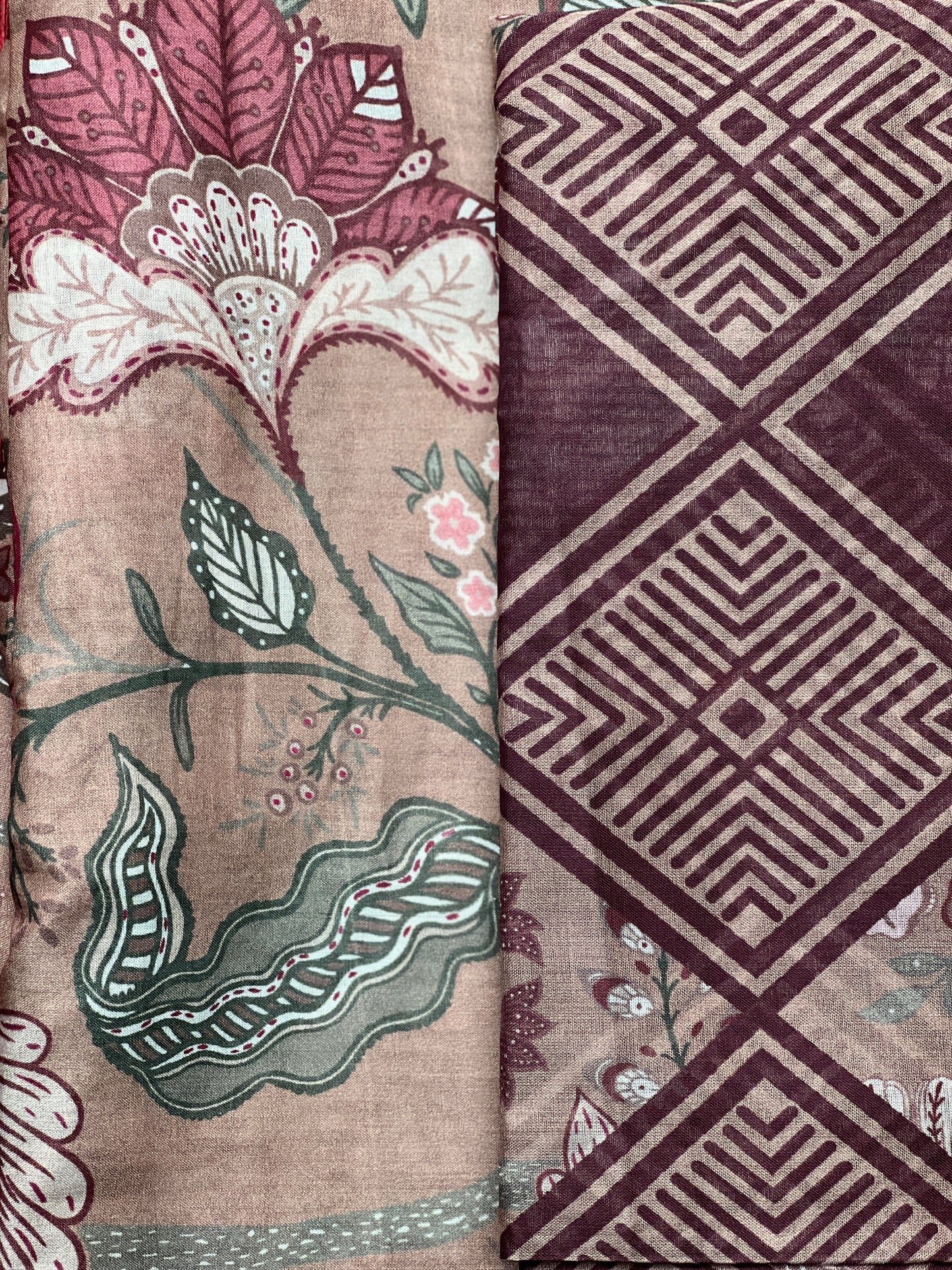 3 piece Printed Swiss lawn