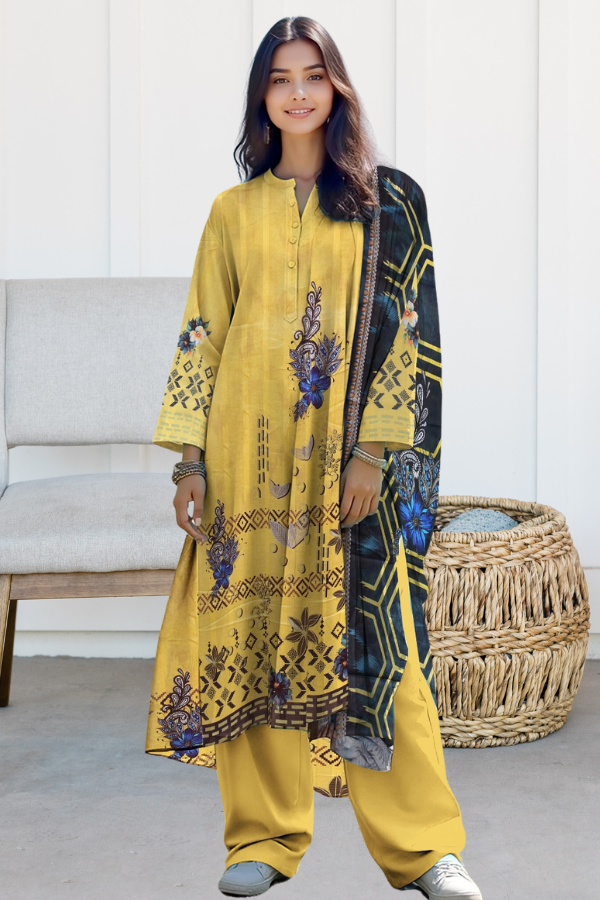 3 Piece Printed - Lawn