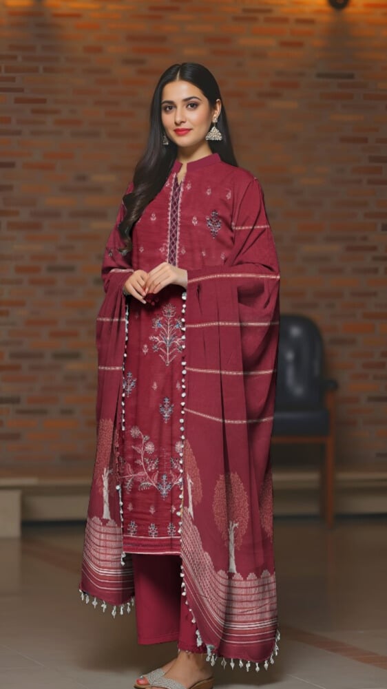3 Piece - Embroidered Lawn Suit