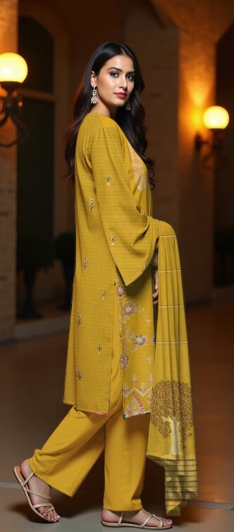 3 Piece - Embroidered Lawn Suit