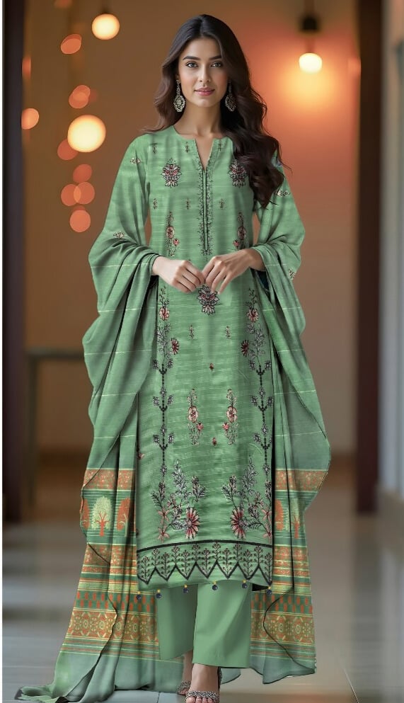 3 Piece - Embroidered Lawn Suit