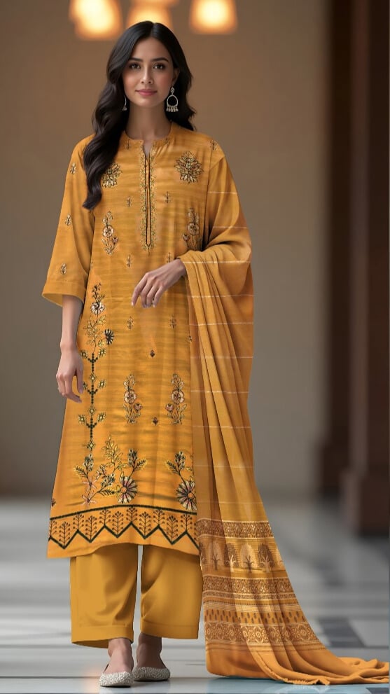 3 Piece - Embroidered Lawn Suit