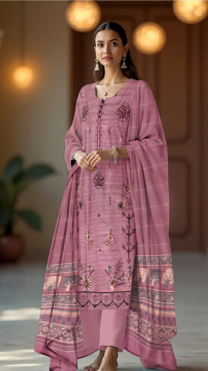 3 Piece - Embroidered Lawn Suit