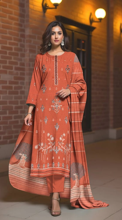 3 Piece - Embroidered Lawn Suit