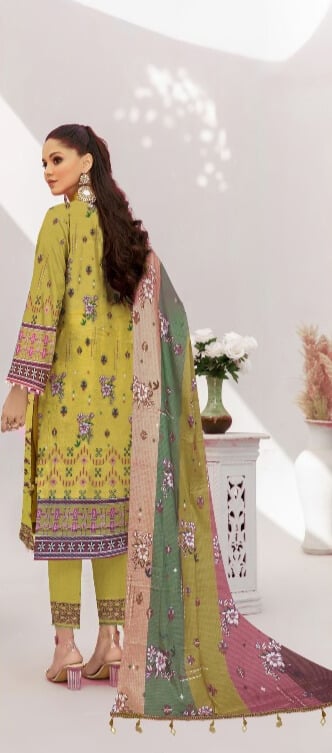 3 Piece - Embroidered & Printed Lawn Suit