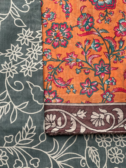 3 piece Printed Swiss lawn