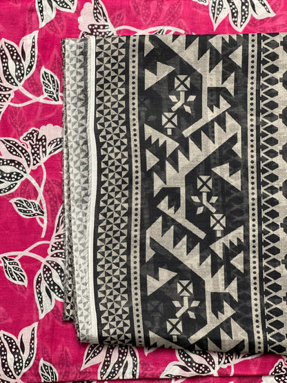 3 piece Printed Swiss lawn