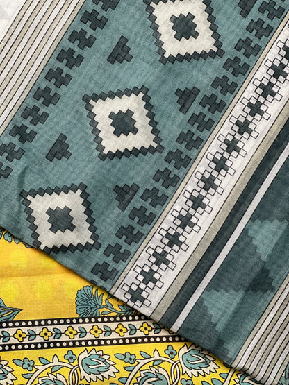 3 piece Printed Swiss lawn