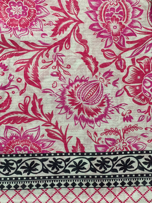 3 piece Printed Swiss lawn
