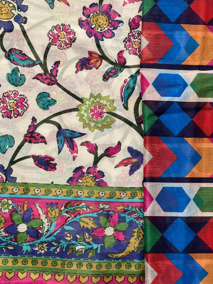 3 piece Printed Swiss lawn