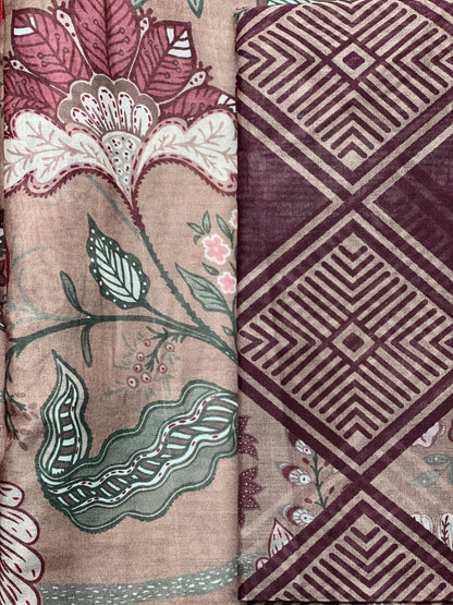 3 piece Printed Swiss lawn