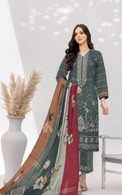 3 Piece - Embroidered & Printed Lawn Suit