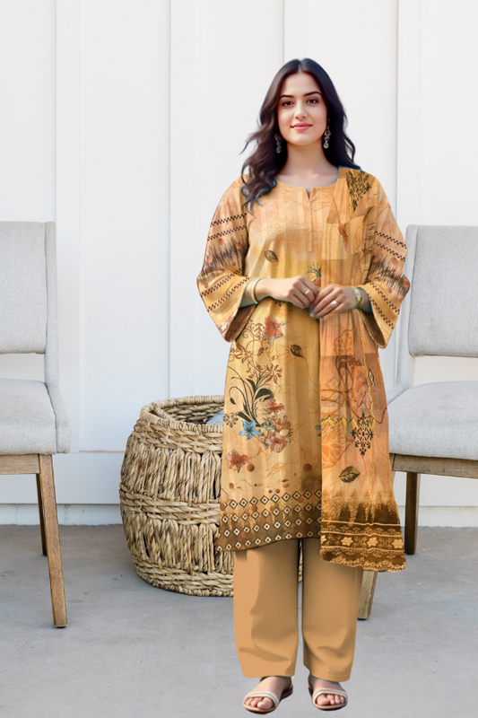 3 Piece Printed - Lawn