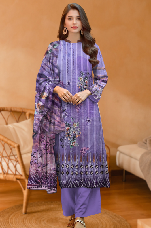 3 Piece Printed - Lawn