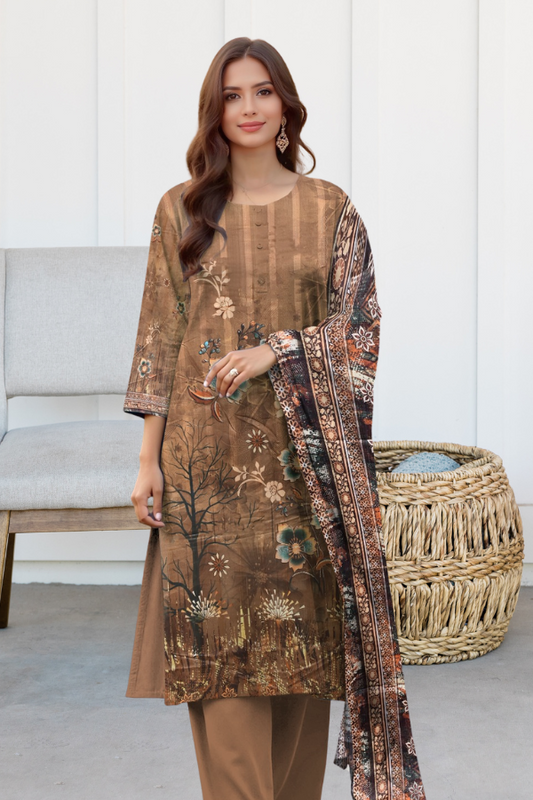 3 Piece Printed - lawn