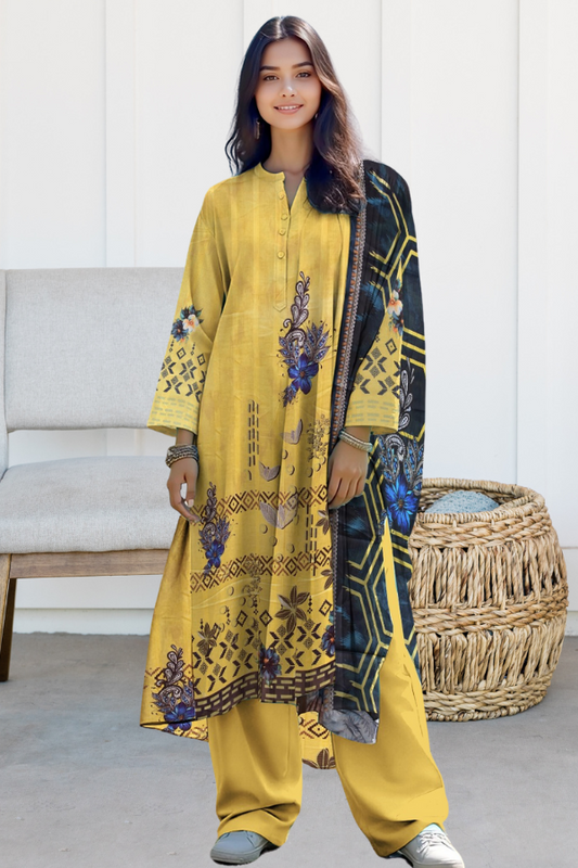 3 Piece Printed - Lawn
