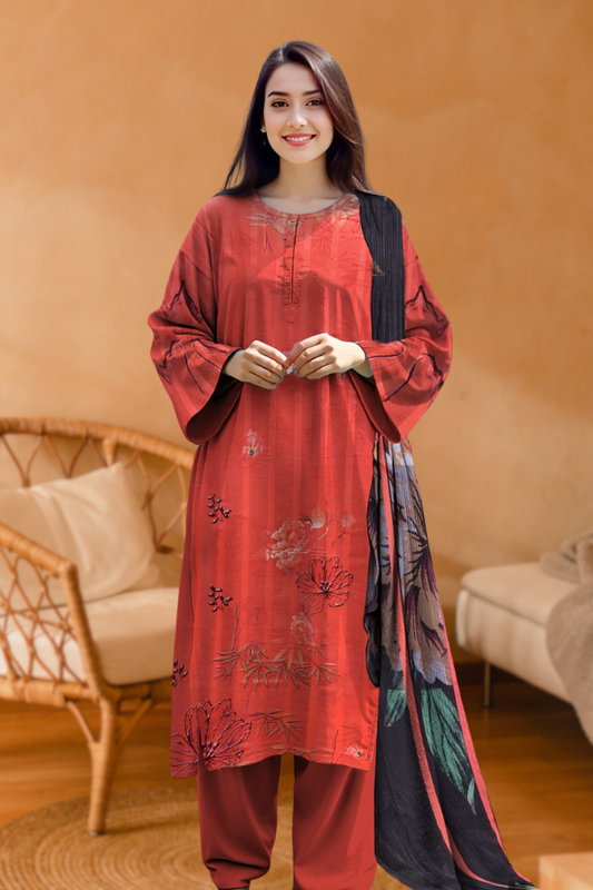 3 Piece Printed - Lawn