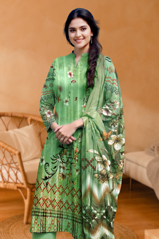 3 Piece Printed - Lawn