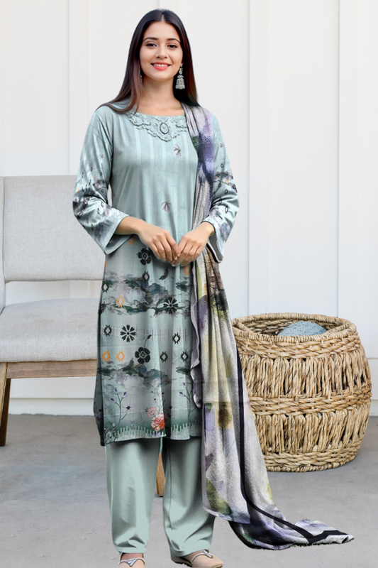 3 Piece Printed -  Lawn