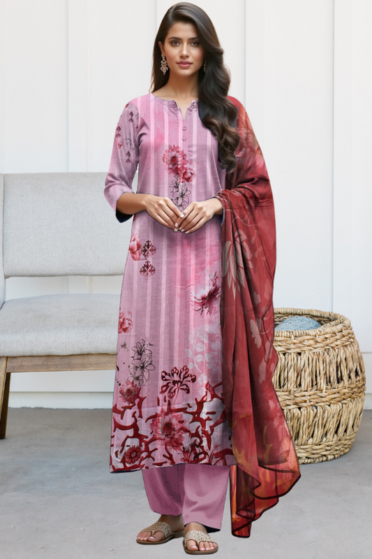 3 Piece - Printed Lawn