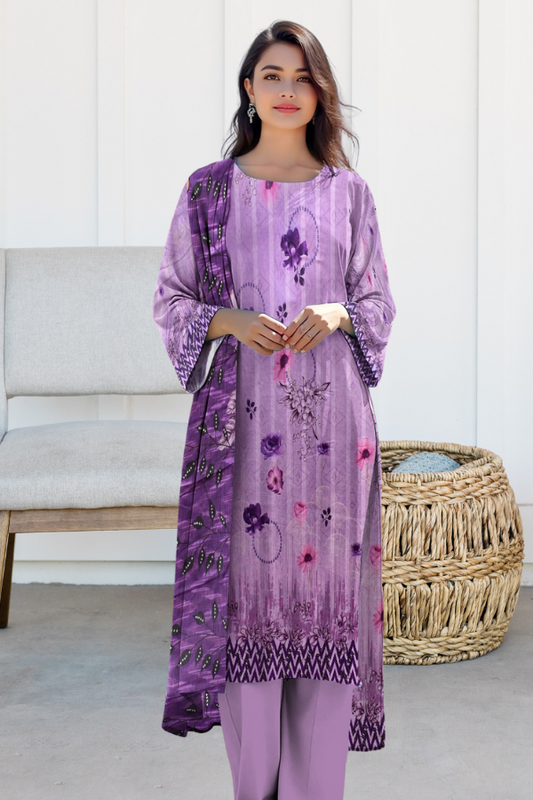 3 Piece Printed - Lawn