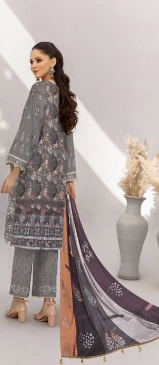 3 Piece - Embroidered & Printed Lawn Suit