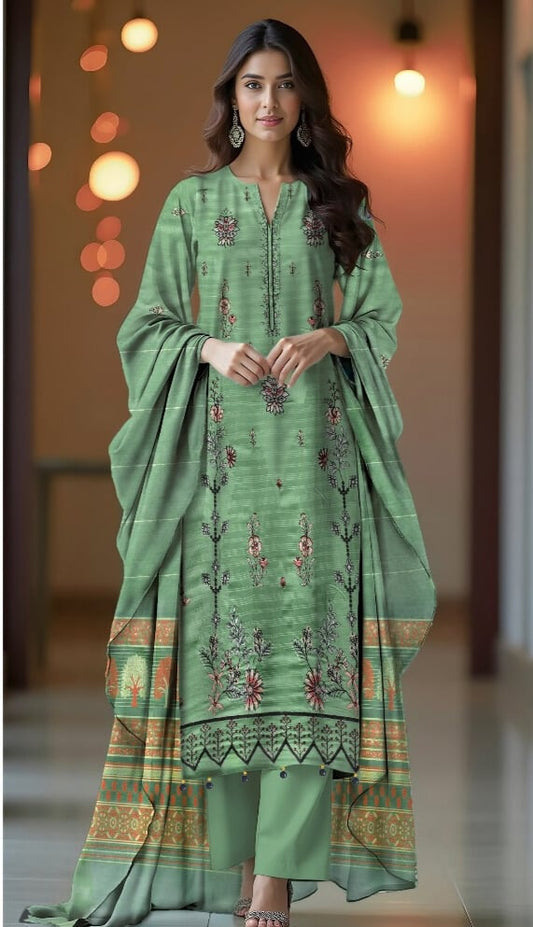 3 Piece - Embroidered Lawn Suit