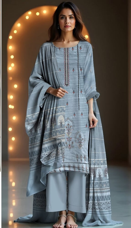 3 Piece - Embroidered Lawn Suit